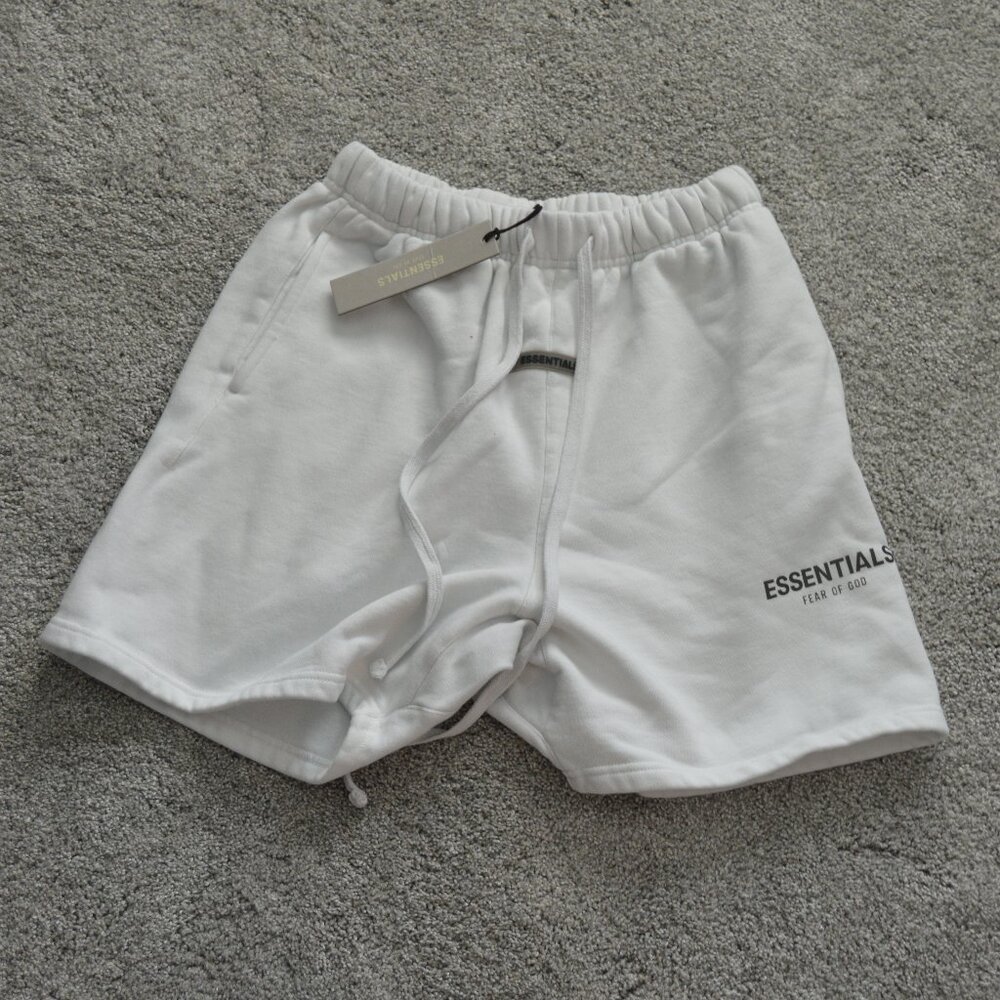 Fear of God Essentials Sweatshort White--Size Small